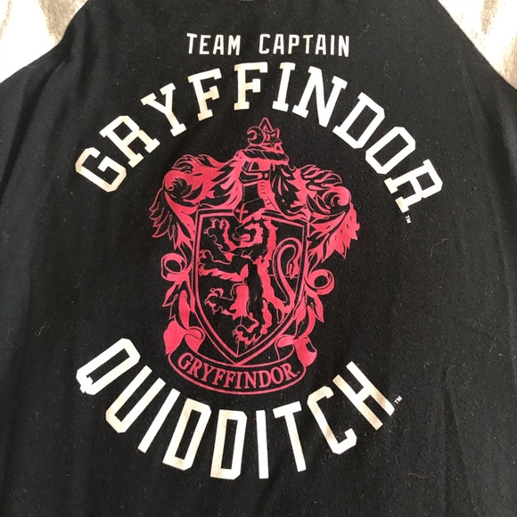 Harry Potter Gryffindor Quiddich Raglan Top - Picture 4 of 6